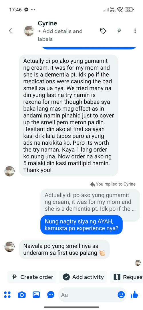 AYAH customer conversation