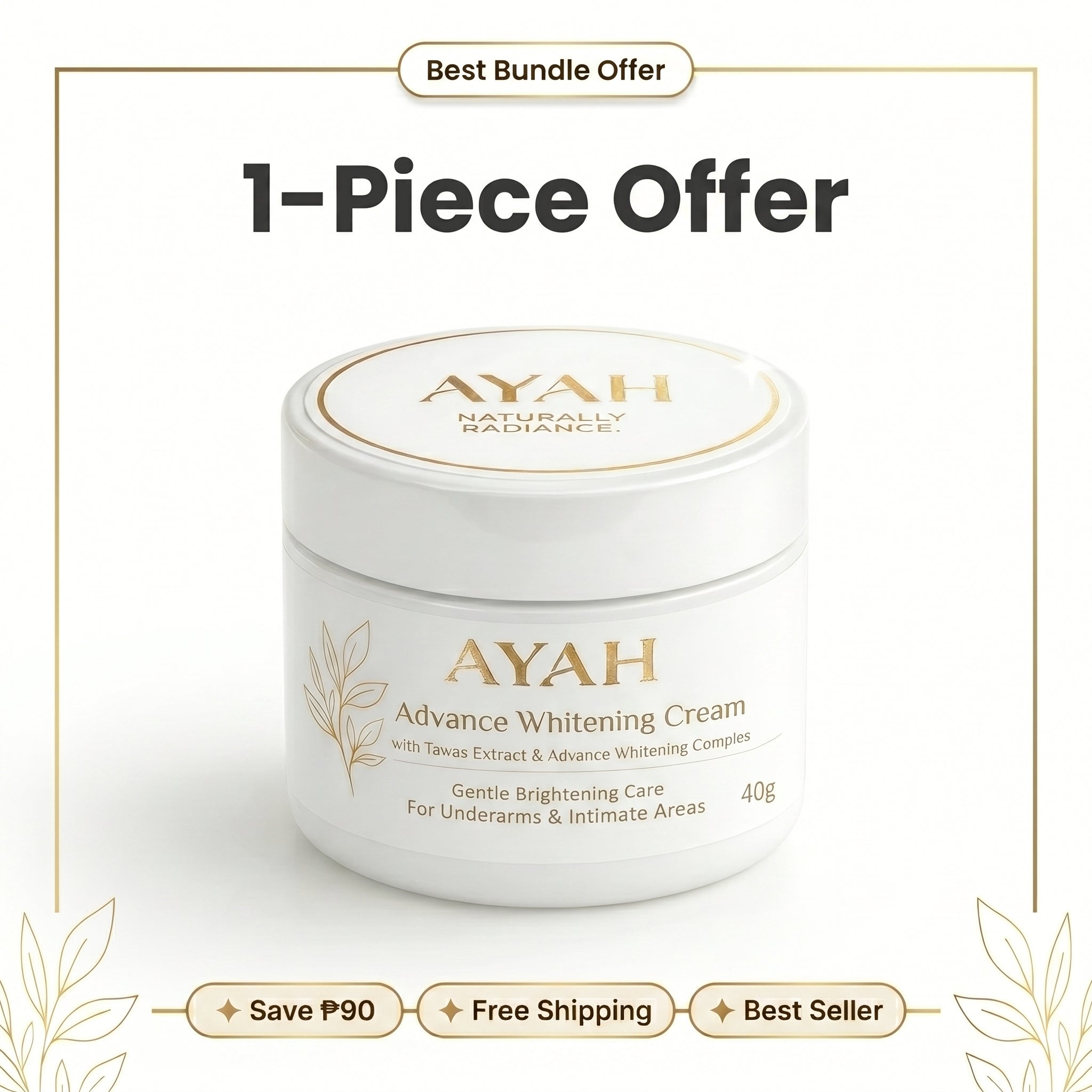 AYAH Advanced Whitening Deo Cream - 1 Piece