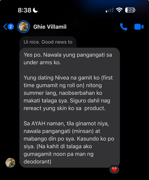 AYAH customer conversation